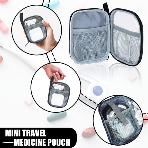 Image of GDNasist Medicine Storage Bag, Medical Bag Pill Bottle Organizer for Emergency, Medicine Box Empty with Small Portable Pouch, First Aid Box for Travel and Home Storage | Medication Travel Carrying Bag for Emergency with Small Portable Pouch, First Aid Box for Travel and Home Storage, Black