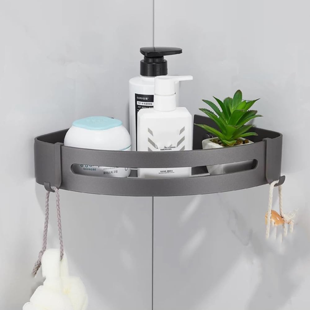 Porte-serviettes en acier et étagère aluminium salle de bain grise