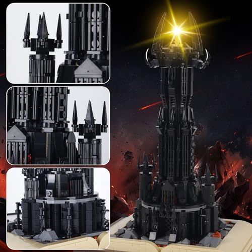 Image of Bibilock Lord of The RS Castle Building Blocks Toys,Creator Architecture Dark Tower Magic Book Building Set, Best Choice for 12+ Boys, Girls or Adults.