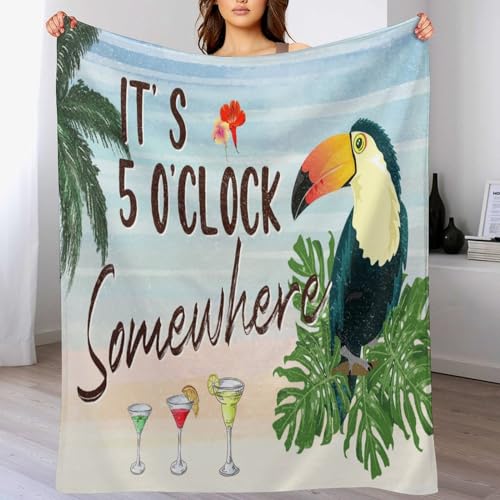 Couverture douce It's Five O'clock pour lit et canapé, plaid chaud de voyage 152cm