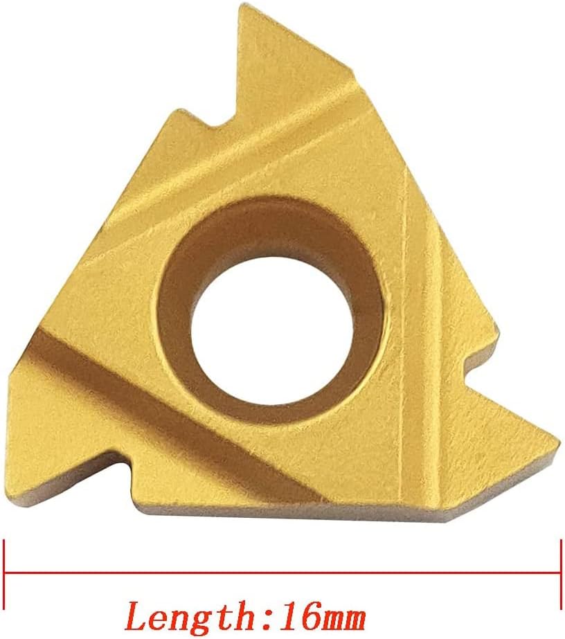 10PCS 16ER AG60 / 16IR AG60 CNC Lathe Indexable Threading Carbide Turning Insert Blade (16IR AG60)