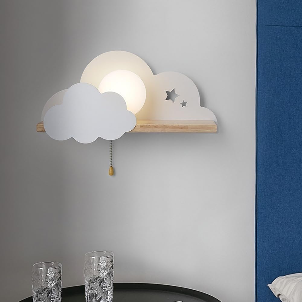 Lampa ścienna LED do pokoju dziecięcego, kreatywny styl nordycki, styl chmury, kolorowe oświetlenie ścienne do pokoju dziecięcego, modne oświetlenie wnętrz z przełącznikiem.