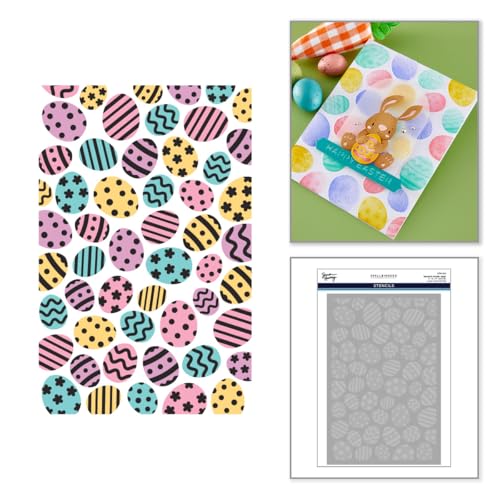 Plantillas de huevos de Simon Hurley para scrapbooking y estarcido de fondos ornamentados 2