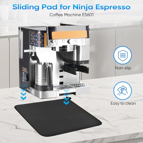 Image of Sliding Mat Compatible with Ninja Espresso Coffee Machine ES601 /ES701 with Hanging Strap - Smooth Glidewith Anti-Slip Base - Easy To Clean for Ninja Luxe Cafe Sliding Tray