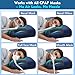 CPAP Pillow for Side & Back Sleepers – Adjustable Cervical Memory Foam Pillow for Neck Support & Better Sleep – Cooling Removable Cover – Fits Nasal, Full Face & Pillw Masks – Bonus 2cm Insert - Navy