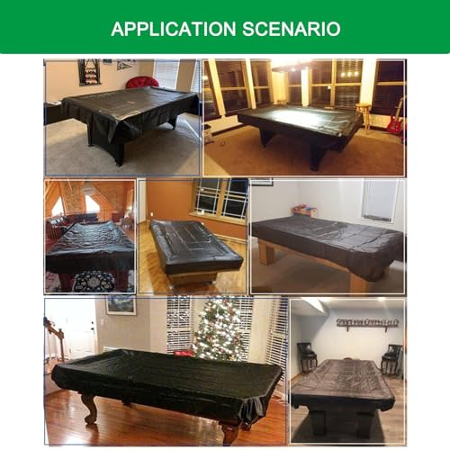 Funda para mesa de billar impermeable y cubierta protectora antipolvo con cordón 5