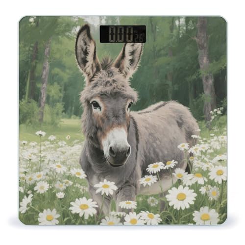 Báscula Digital de Baño con Pantalla LED y Plataforma de Vidrio miniatura 1