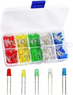 diode 200pcs/box 3mm LED Diode Light Assorted Kit DIY Diode Set 3mm Red Green Blue Yellow White LEDs for
