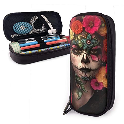 Preisvergleich Produktbild Gothic Schädel Mädchen Kunst Kapazität Studenten Briefpapier Beutel Bleistifthalter Schreibtisch Veranstalter