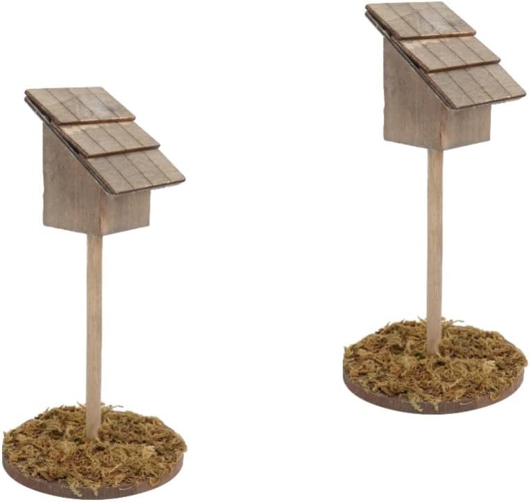 ibasenice 2 Uds Accesorios Únicos Hotel DIY Madera Pájaro Color Alimentador Micro Casas Aire Juguete Artesanal Decoración Pájaros Cantores Pinzones Escena Nido Mini