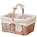 Rechteck Picknickkorb Weidenkorb Einkaufskorb Geschenkkorb Brotkorb Gemüsekörbe Obstkorb Blumenkorb Outdoor Camping Geflochten Korb