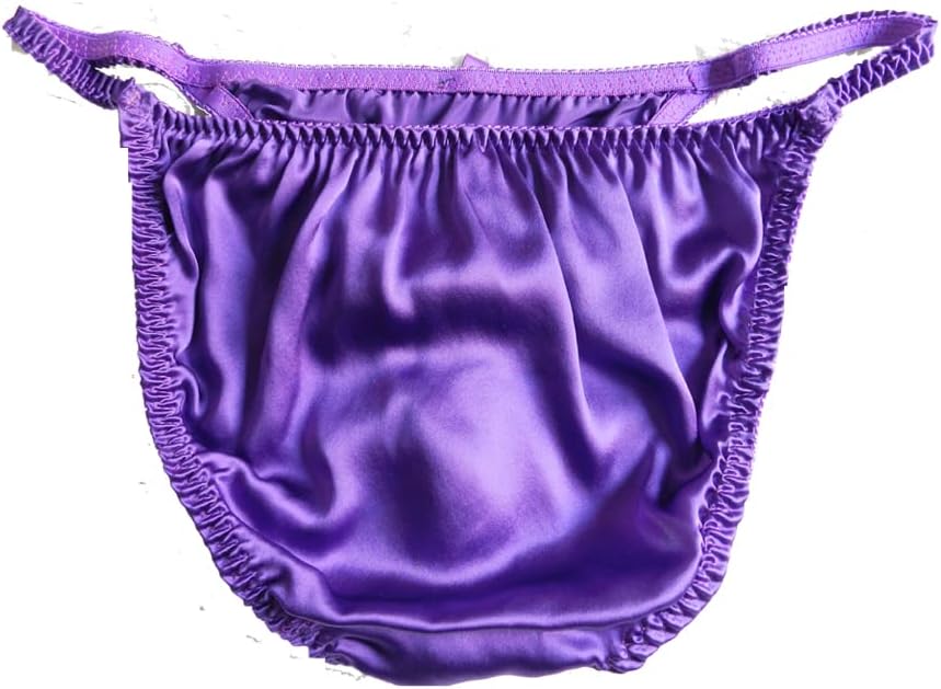 Women's Silk String Bikini Silk Panties 6 Pairs in One Economic Pack
