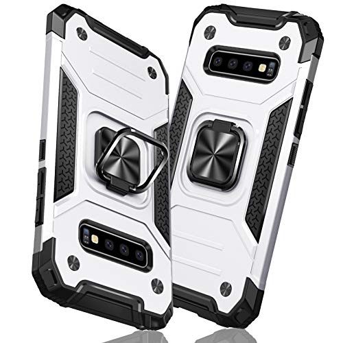 TMUJWS Samsung Galaxy S10 Plus 用ケース リング 衝撃吸収 耐衝撃 TPU+PCバンパー 二重構造 米軍MIL規格 全面保護カバー 滑り防止 車載ホルダー対応 擦り傷防止 滑り止め 軽量 薄型 アイフォン S10 Plus 用