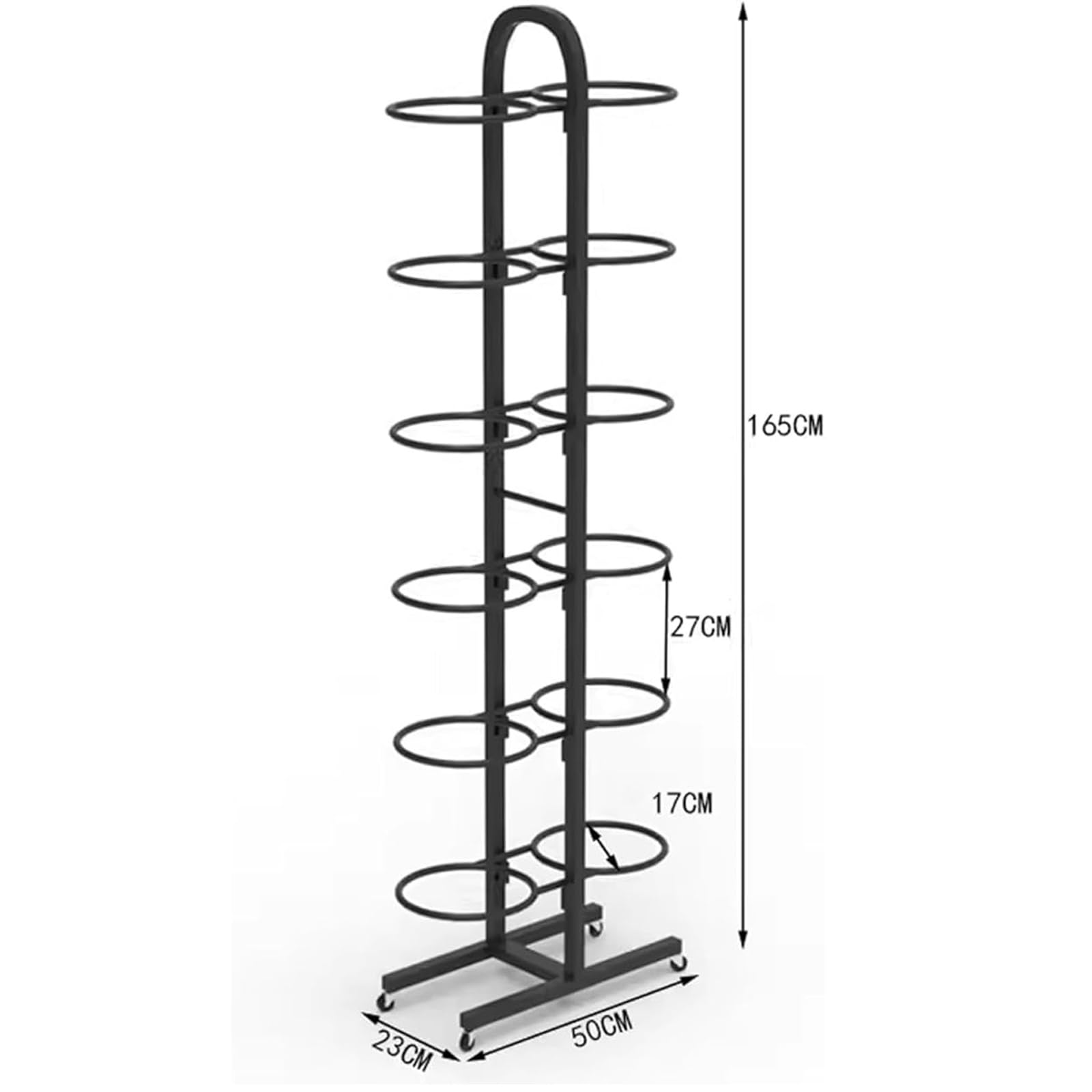 Supporto per palla da yoga, carrello portatile da palestra, supporto per attrezzatura sportiva, design salvaspazio per studi e centri fitness