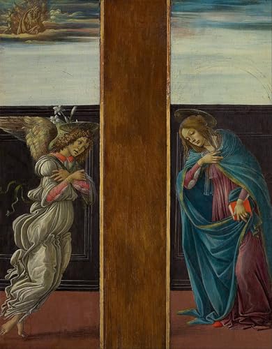 Toile Annonciation de Sandro Botticelli Art Portrait d'art impression premium 60x90
