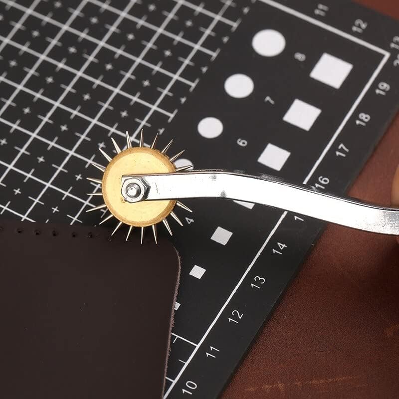 LMDZ Leather Sewing Kit Waxed Thread Leather Stitching Awl Leather Needle Tracing Wheel Scissor for Leather Sewing Craft DIY