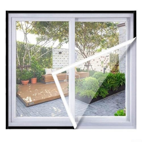 Yhenlovtt Protección de privacidad autoadhesiva contra insectos con bordes encuadernados en blanco o negro, varios tamaños para parasol, resistente y pantalla para el hogar (50110 cm)