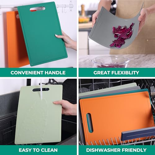 Liorosoft BPA-Free Flexible Cutting Board - Ultimate Gray, 10x14 Inches