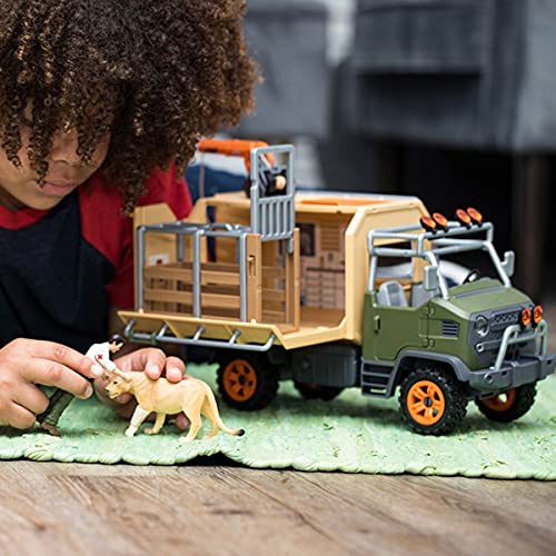Gros camion de sauvetage d’animaux coffret de jeu de 45 pièces avec 2 figurines d'animaux 1 figurine de ranger articulée et des - vue 5