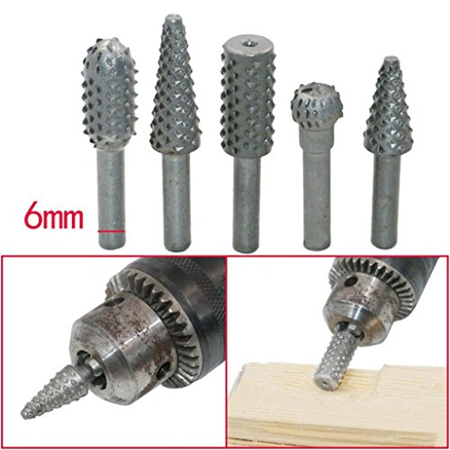 Fityle Conjunto de 5 peças de lixas rotativas de 1/4