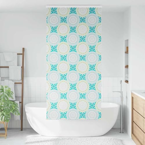 Gecheer Shower Roller Blind with Cassette - PEVA Privacy Blind, 240x110 cm, Bathroom Space Saver Model4015002