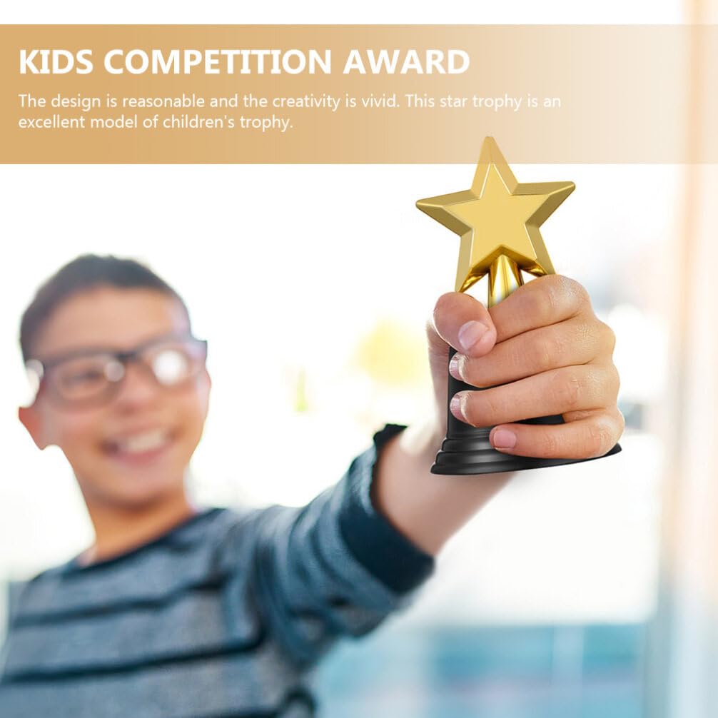 Didiseaon Trophée étoile: 9 Pièces Mini Trophée avec Base Plastique Foot pour Récompenses Sportives Jeux Winner Trophy pour Enfants Décorations de Classe et Concours