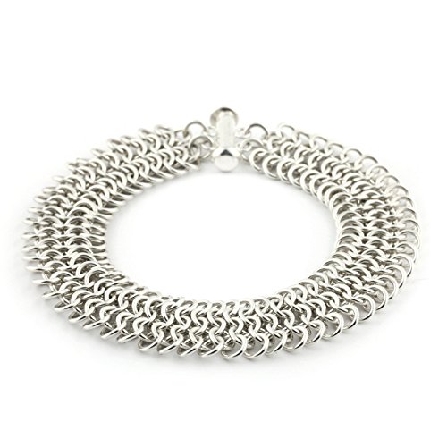 Weave Got Maille European 4 in 1 Bracelet Chainmaille Kit, Silver (KIT-220.01)