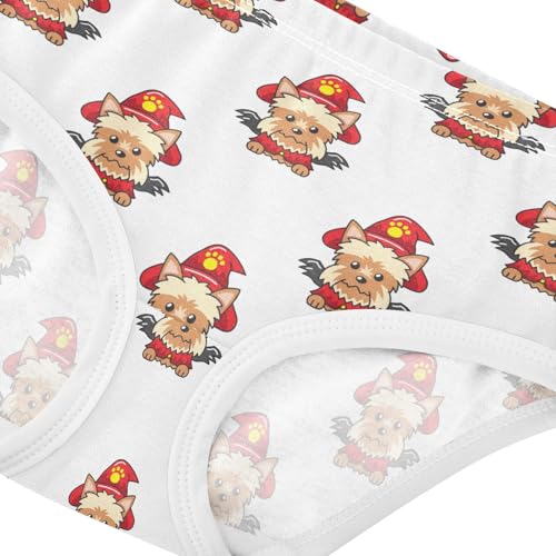 Girls' Underwear Yorkshire Terrier Dog Cotton Stretch Comfort Toddler Panties4
