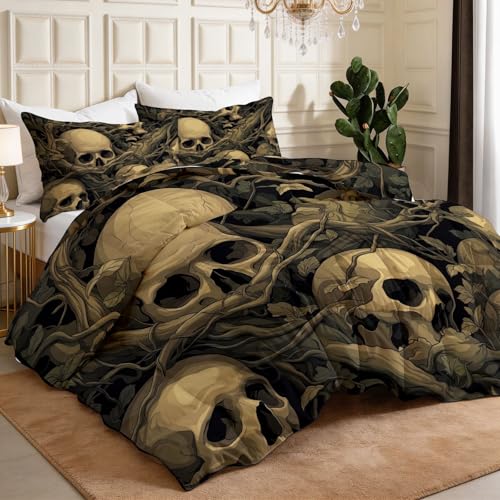 Edredón reversible gris de 140 x 200 cm con dos fundas de almohada suave 5