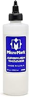 Micro-Mark 8oz Airbrush Paint Thinner - USA Made Acrylic Thinner for Models, Miniatures, Crafts - Reduces Clogging