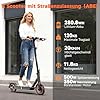 TODIMART E Scooter mit Straßenzulassung T3, 35KM Reichweite, E Roller mit Doppelbremse,120kg Tragkraft, Faltbarer Elektroscooter, 8,5 Fuß große Vollgummireifen
