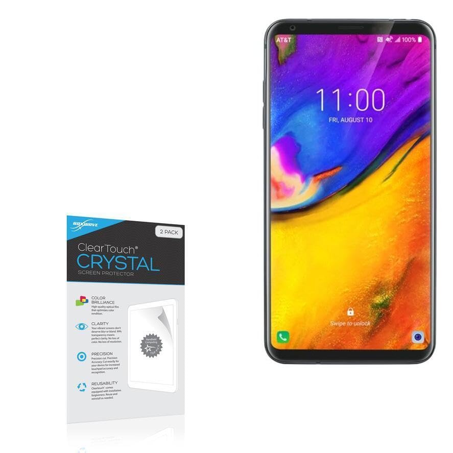 BoxWave Screen Protector Compatible With LG V35 ThinQ - ClearTouch Crystal (2-Pack), HD Film Skin - Shields From Scratches