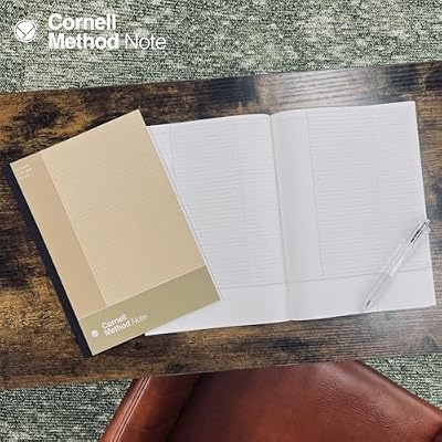 Gakken Staefl Z76015 Cornell Method Notebook, 0.2 inch (5 mm), Square B5, Gray Ruled, Set of 2, Khaki