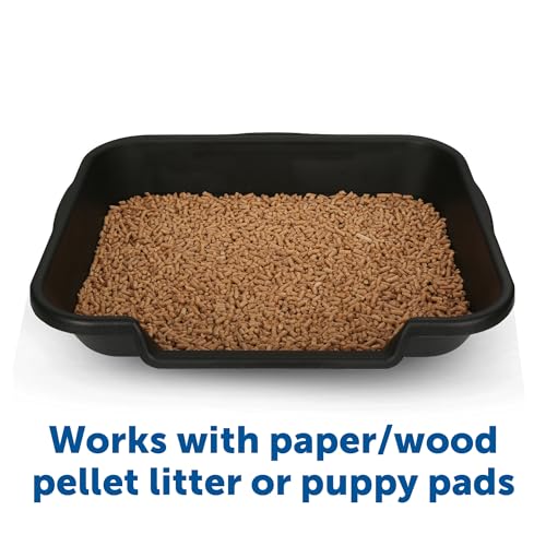 Large Dog Indoor Litter Box Up to 20 Lbs, Blacksmithe Black | Durable & Pet Safe Puppy Litter Box, Indoor Open Top Entry Dog Litter Pan, Comfortable & Great for Dogs, Made in USA - Image 5