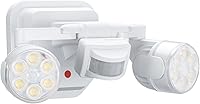 Vista 11 de OREiN Luz de seguridad con sensor de movimiento para exteriores, luz LED reflectora de doble cabeza ajustable, 3 modos