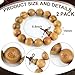 Landical 2 Pcs Tibetan Buddhist Green Sandalwood Beads Bracelets 15mm Scented Sandalwood Link Wrist Adjustable Wooden Crafts Prayer Beads for Men Women Meditation Protection