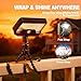 Solar Lights,Outdoor Solar Motion-Activated Light with Flexible Octopus Tripod 360° Can be Wrapped Around Tree Trunks,Dual Charging,Outdoor Sercurity Lights for Deck Fence, Garden (Black)