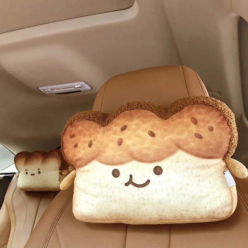 Almohada Interior Linda del Cuello del Asiento del reposacabezas del Coche de la Tostada del reposacabezas de la Historieta (Color : 03)