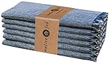 Native Fab Cloth Napkins 17x17 inches, Double Cloth Farmhouse 100% Cotton Dinner Napkins, Set of 6,