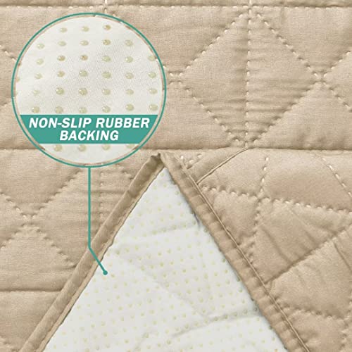 Yurihome Non-Slip Recliner Cover For Recliner Chair, Waterproof Recliner Sofa Slipcover Couch Cover Furniture Protector With Pocket And Elastic Straps For Pets Kids Dog Cat, 30"/Oversize, Beige #TOP2
