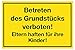 Produktbild Metafranc Hinweisschild "Betreten des Grundstücks verboten!" - 400 x 250 mm / Beschilderung / Verbotsschild / Privatgrundstück / Grundstückskennzeichnung / Gewerbekennzeichnung / 500480