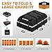 Kingfun Car Rooftop Cargo Carrier – Waterproof 20 Cubic Feet Car Roof Bag Fit All Vehicles with/Without Roof Racks, Includes Anti-Slip Mat, 8 Reinforced Straps & 6 Door Hooks, Luggage Locks（Black）