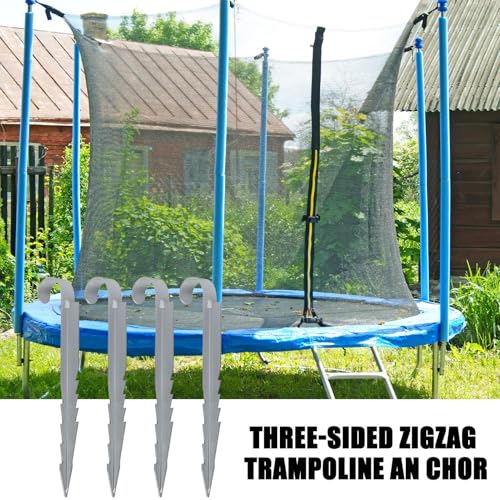 Piquets de trampoline robustes par lot de 4 ancrages métal