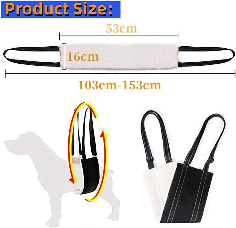 MHwan Tragehilfe Hund, Einstellbare Hunde Tragehilfe für die Unterstützung Von Behinderten und Älteren Hunden, um Sicherheitsunterstützung für Kleine, Mittlere und Große Hunde zu Unterstützen (M)