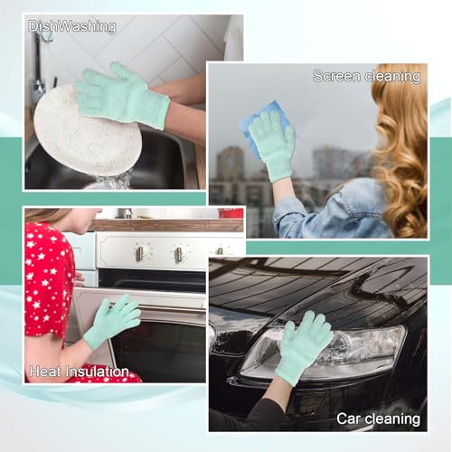 1 Paar Mikro Faser Handschuhe, Staubhandschuhe Für Pflanzen Waschbar Abstauben Pflanzen Handschuh Staub Reinigungshandschuh Für Küchen Jalousien Lampen Möbel Und Schwer Zugängliche Ecklücken