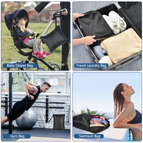 Miniatura 7 de Otraki Bolsa Húmeda Seca-2pcs Bolsa Ropa Sucia Wetbag Impermeable Reutilizable Con Cremallera Bolsa De Almacenamiento Para Gimnasio, Playa, Piscina 30 X 36 Cm Small