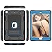 PBRO Case for iPad 9.7 2018/2017,iPad 9.7 iPad 5th / 6th Generation Shockproof Defender Kickstand Three Layer Protective Anti-Scratch Rugged Hybrid Case for iPad 2017/2018,Black Blue