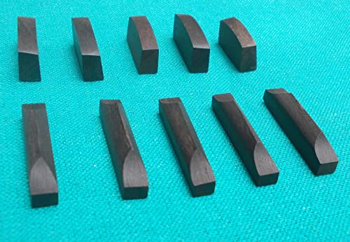 MUSICAL STRING NATURAL EBONY 4/4 VIOLIN SADDLE NUT 5 SET (5 nut and 5 saddle), BLACK, FULL - Image 3