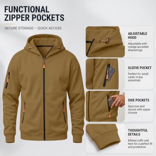 Tactical Hoodies for Men Tactical Hoodie Sweatshirt with Hood Sweat Shirt - image 6