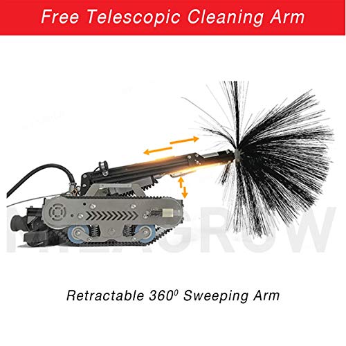 Image of MILAGROW Hydra Air Duct Cleaning Robot, 3-Way Camera, No Dead Corners, 30º Obstacle Climbing, Different Brush Heads for Different Ducts, 360º Maneuverability & S Pattern (Black)
